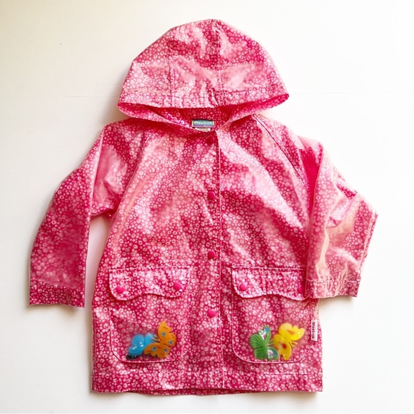 Vintage Other - Vintage Weebok by Reebok pink butterfly raincoat 3T